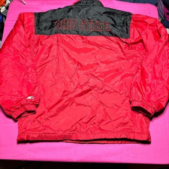 Ohio State Buckeyes STARTER Lined Bomber‎ Jacket Mens Medium Vintage - Picture 2 of 6
